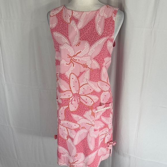 Lilly Pulitzer Pink and Orange Patterned Dress Size 10 - Picture 1 of 10